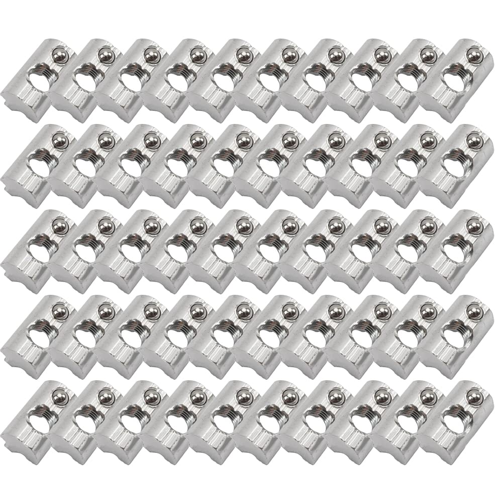 Dadi Scorrevoli M8 EYPINS, 200 Pezzi - Per Profili Alluminio 4040/4080, Con Piastra Guida E Rullo - Foto 6