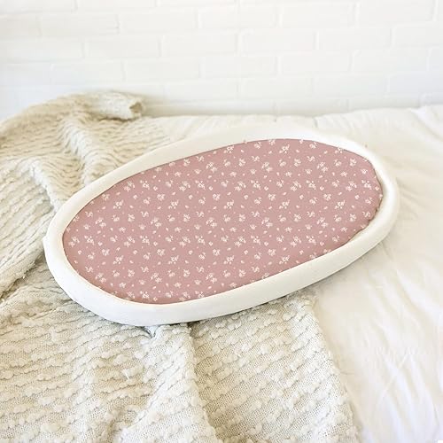 Miniatura 6 de Paquete de 2 sábanas bajeras para moisés (rosa antigua)  Mezcla de algodón suave como la mantequilla para moisés estándar