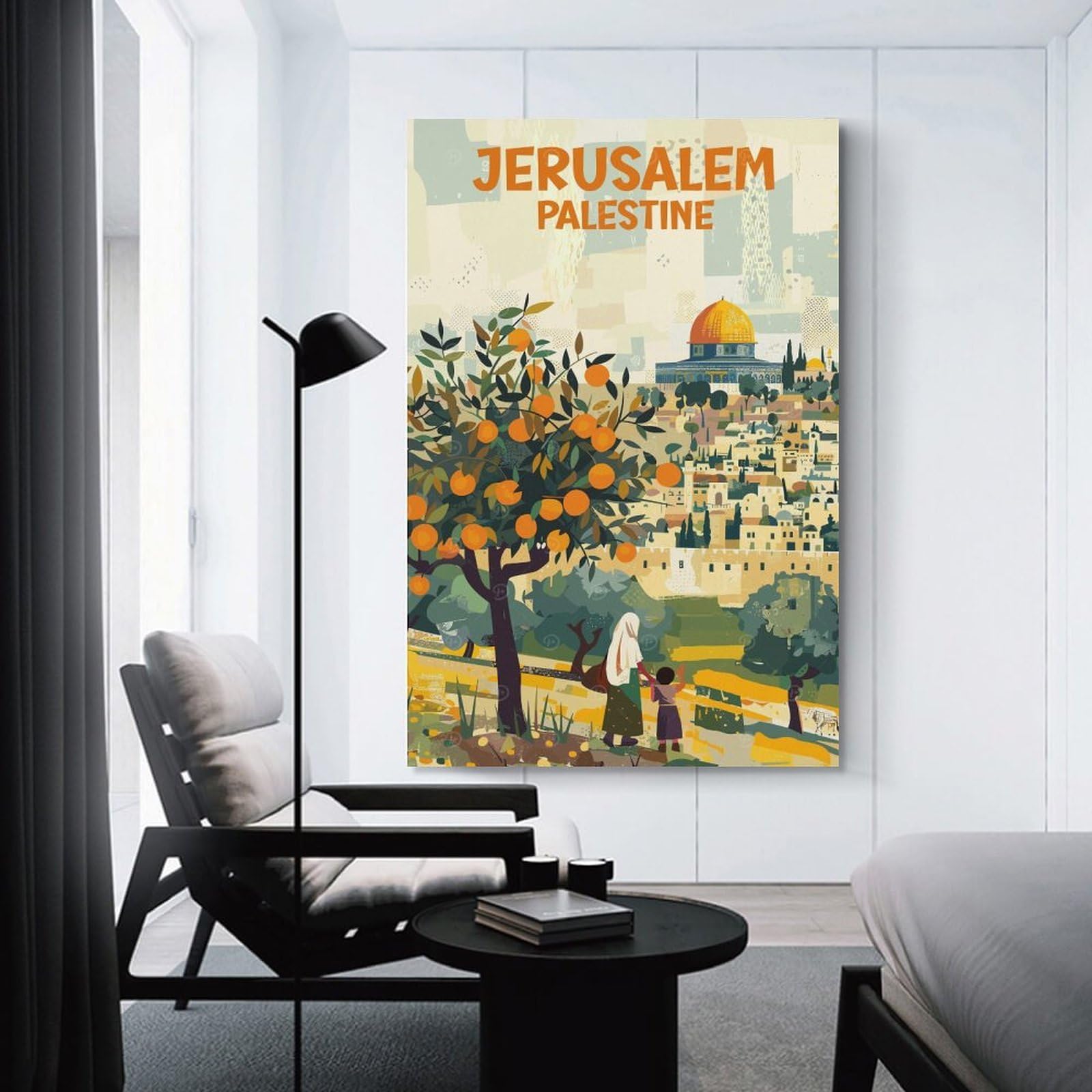 Junmoney Unframe-Style-10 Jerusalem Travel Poster Home Decor Wall Art 20X30inch(50X75cm), For Lounge, Study, Hallway Or Flat Walls, Stylish Home Artwork For Focal Walls