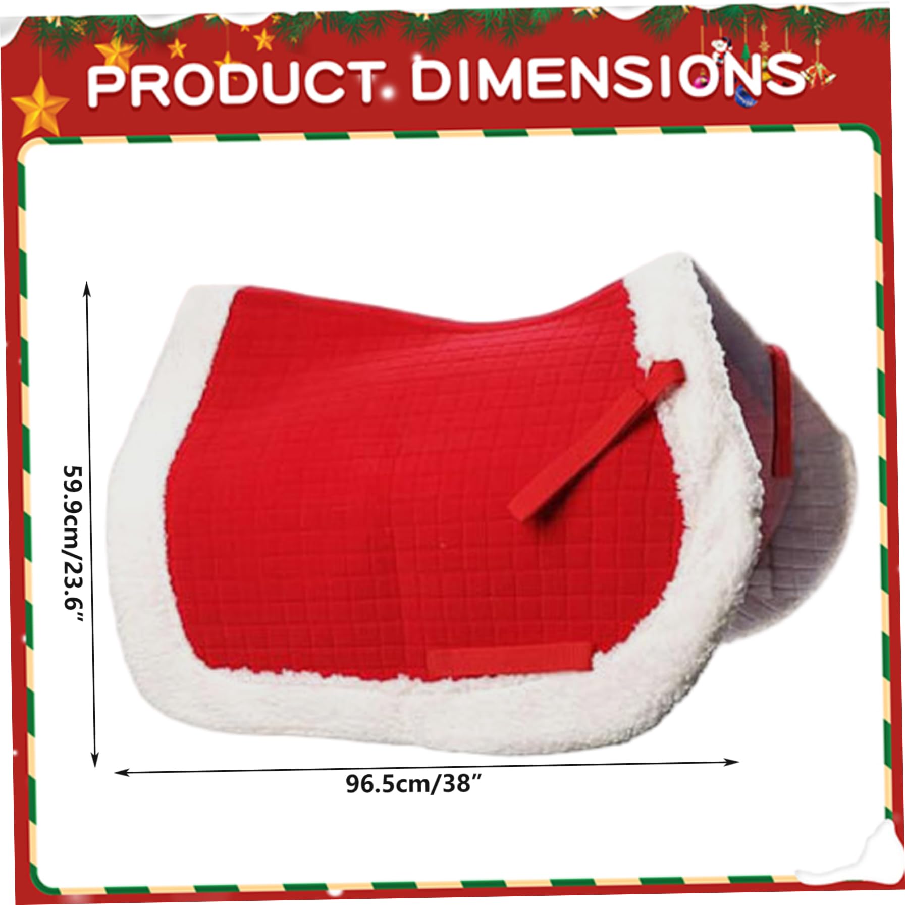 Bareback-Pad für Pferde, Weihnachten, ergonomisches rotes Bareback-Pad, rutschfest, extra dick in der Mitte für maximale Unterstützung.Sattel