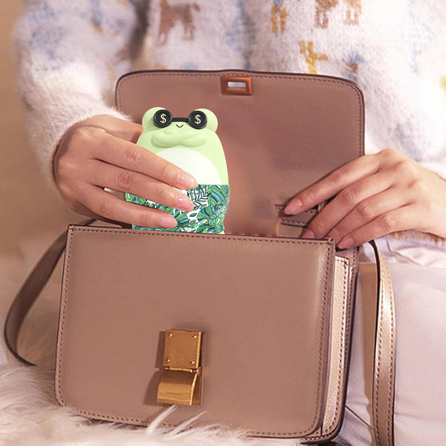 Hand Warmers, USB Hand Warmers, Frog Shape Rechargeable Portable USB Hand Warmer Heater for Bedrooms Outdoor Camping - Image 3