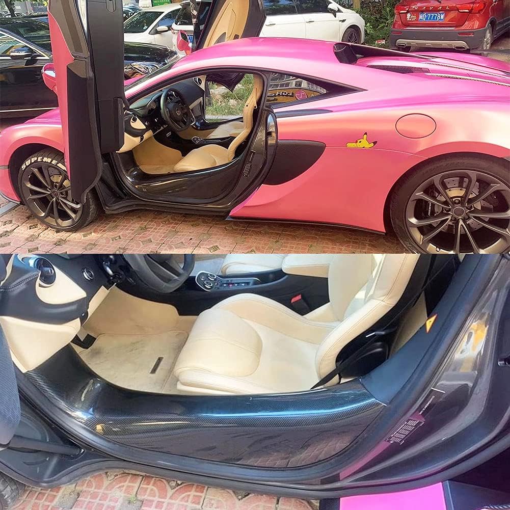 Dry Carbon Fiber Door Sills Threshold Panels for McLaren 540C 570GT 570S 2-Door 2015-2020 Car Door Edge Guards Door Sill Protector