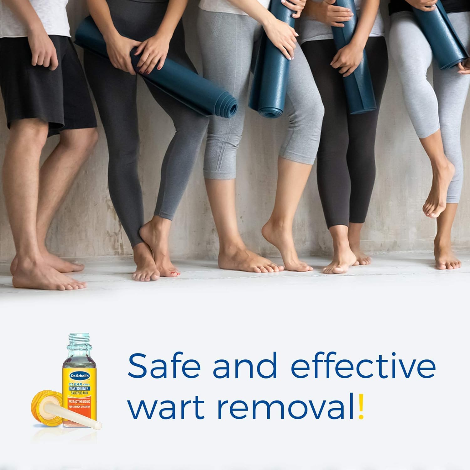 Dr. Scholl's Liquid Wart Remover (.33 oz) with 20 Cover Up Discs, Safe for Children and Kids 4+, Salicylic Acid for Plantar Wart Removal : Health & Household