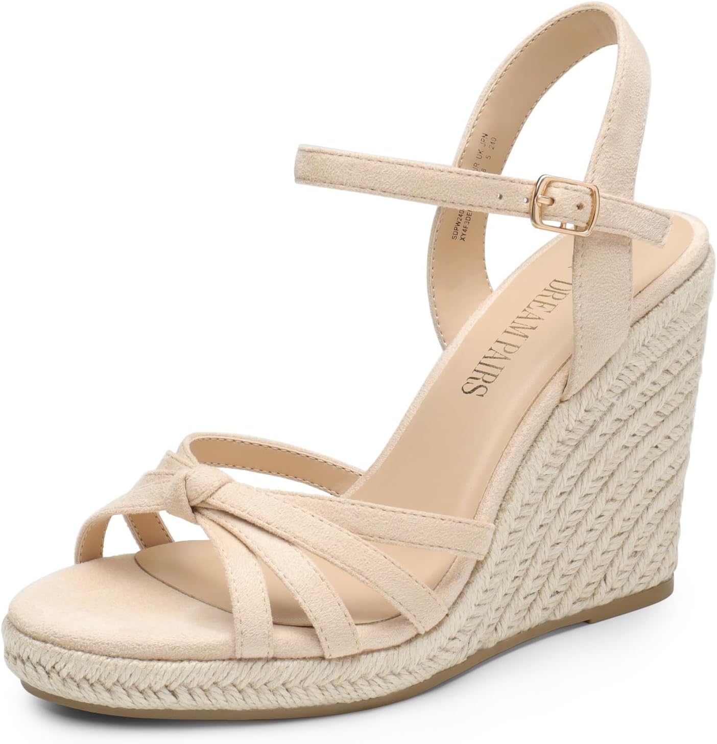 DREAM PAIRS Wedge Sandals for Women Dressy Summer, Platform Espadrille Strappy Casual Braided Heels Comfortable with Open Toe and Ankle Strap