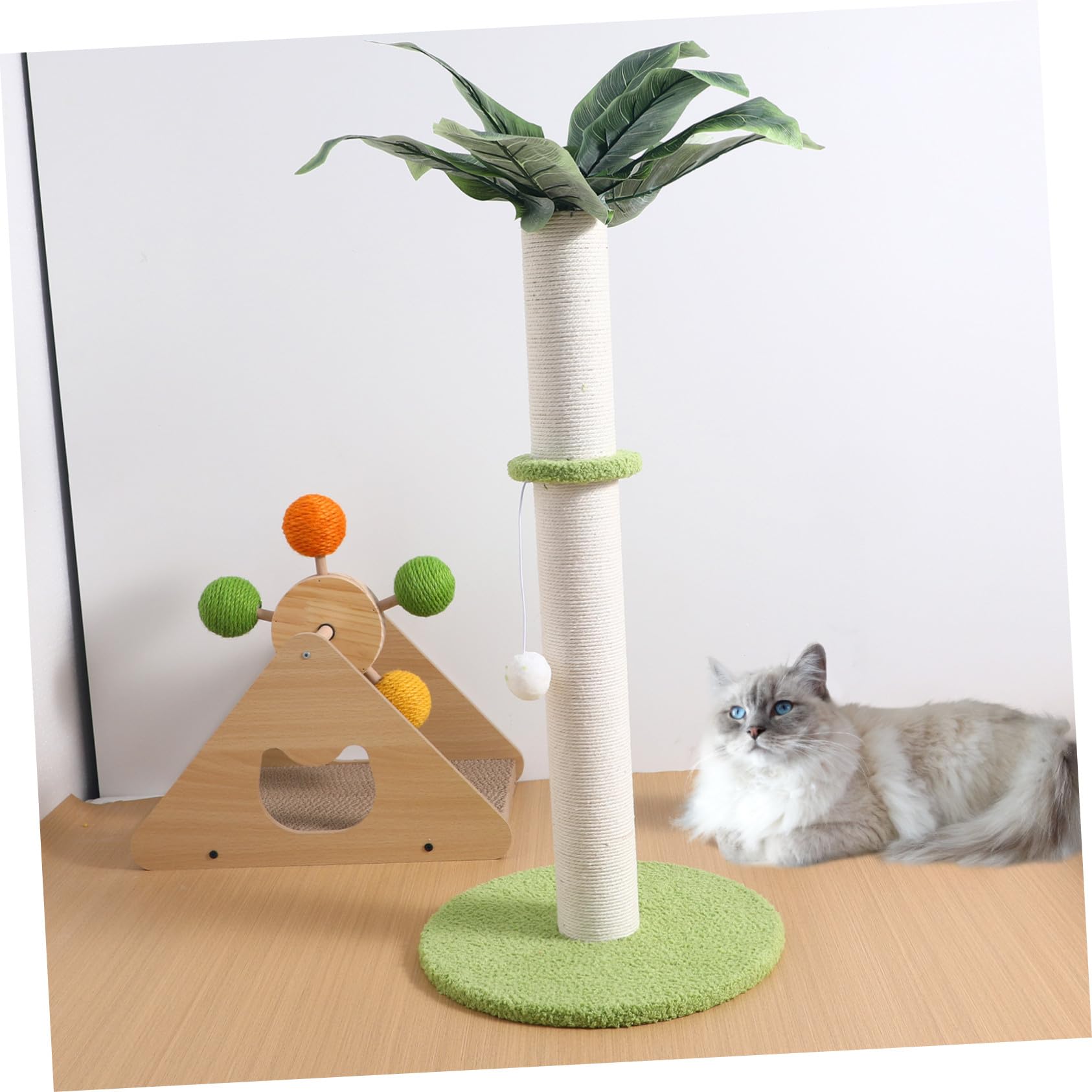 BESTonZON Rascador para Gatos de Interior Poste de Rascar para Uñas Tablero Rascador de Suelo para Gatos Pequeños para Salones y Habitaciones