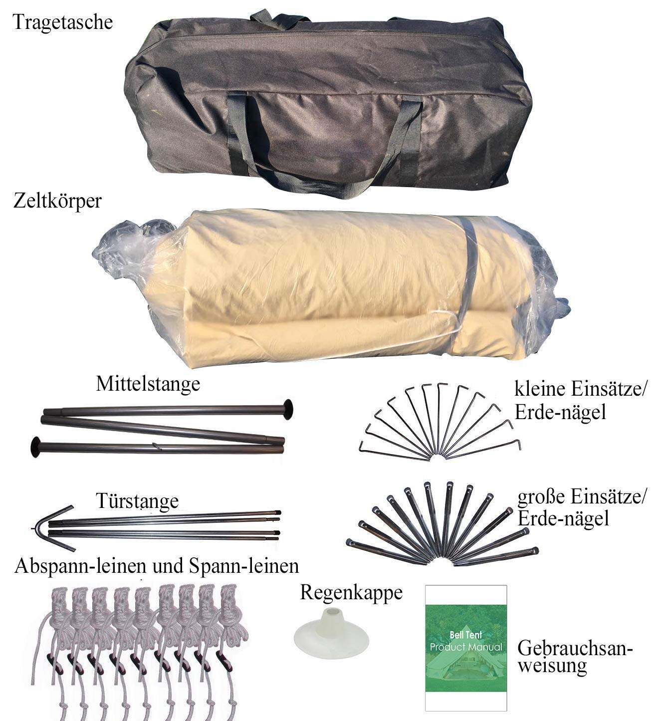 Sport Tent-wasserdichte Campingzelt Familienzelt Baumwolle Tipi Zelt mit Herdheber/Lochrohrentlüftung Indiana Zelt 3-6M Bell Tent Teepee Pyramidenzelt für Gruppen Familien