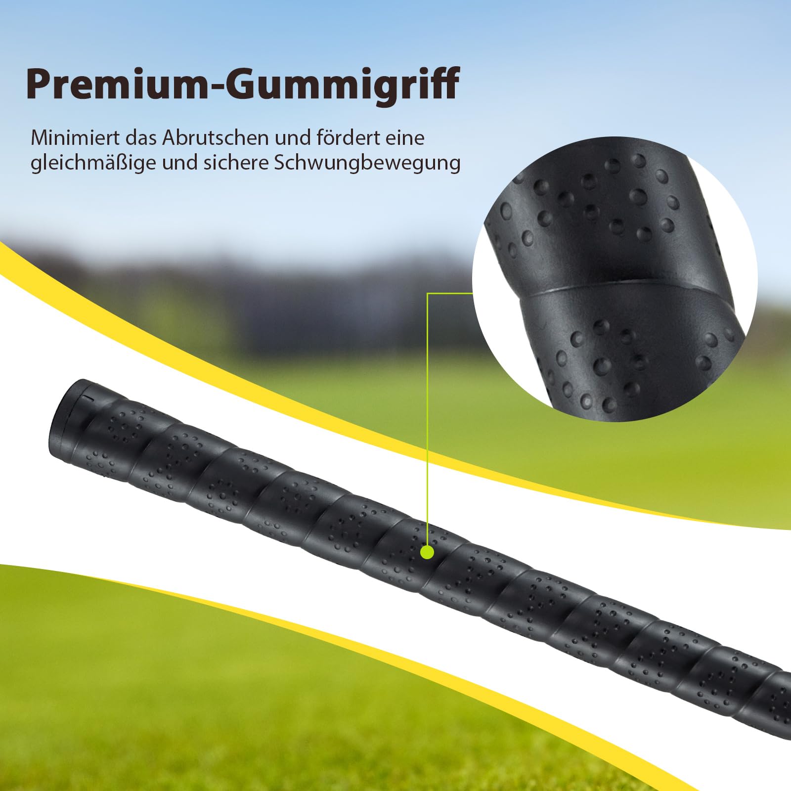 GYMAX #3 Fairway Woods für Kinder, Golfschläger mit Fiberglas-Schaft & Kopfschutz, für Rechtshänder, für Jungen & Mädchen im Alter 8-10 Jahre, Gelb