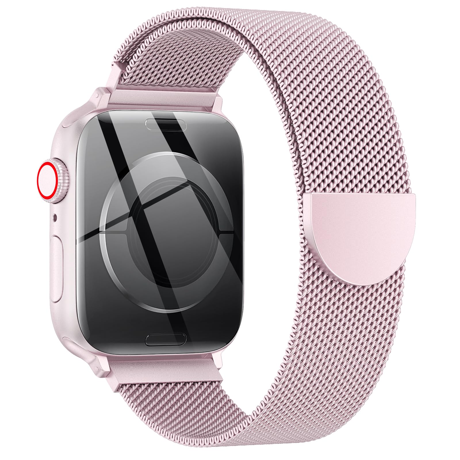 OULUOQI Cinturino di ricambio compatibile con cinturino Apple Watch 44mm 46mm(Series 10) 45mm 49mm, bracciali milanesi in acciaio inossidabile per iWatch serie 11 10 9 8 7 6 5 4 3 Ultra3/2/1