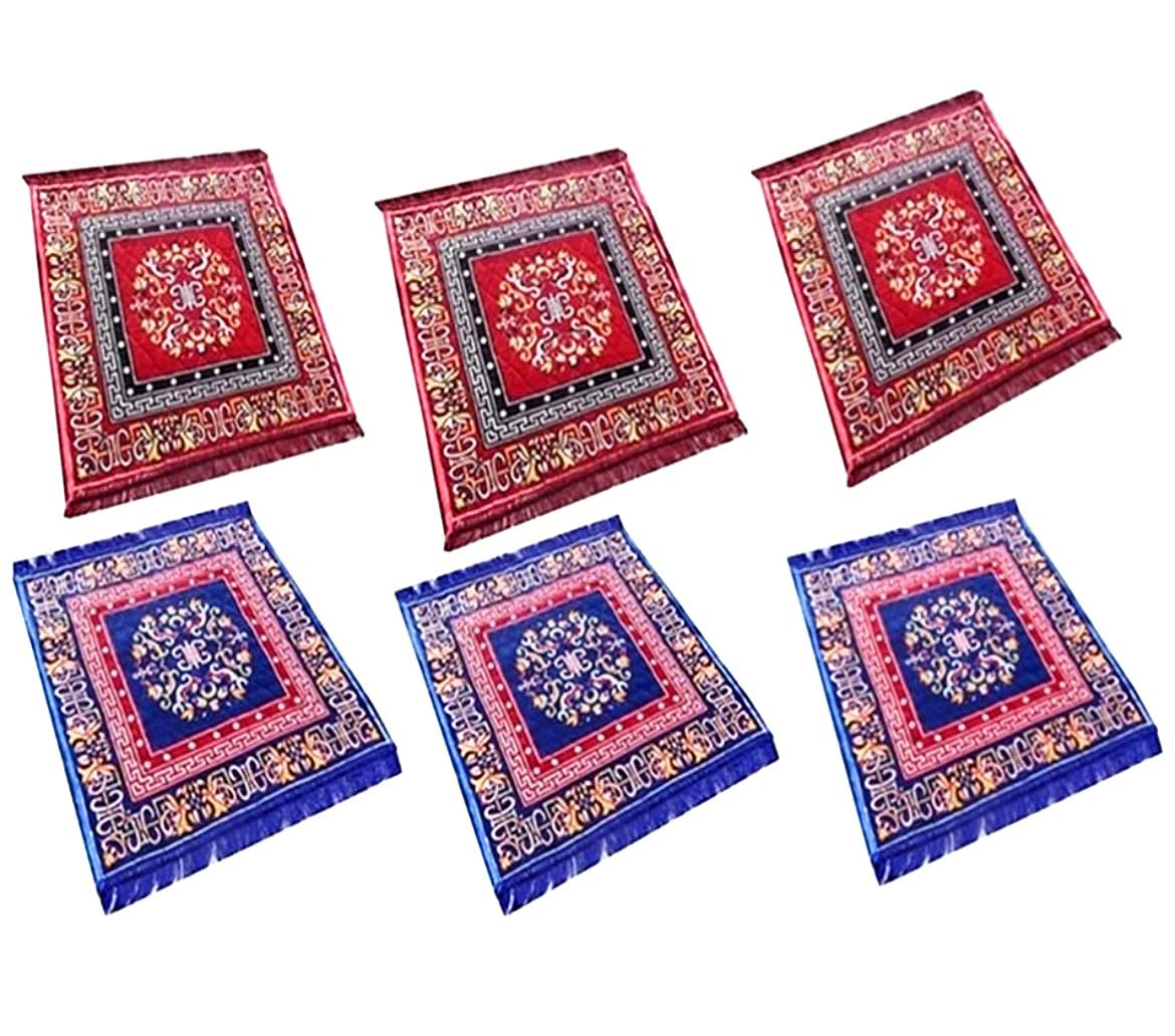 sampraya Creations -Rug / mat / Pooja aasan / Meditation / Yoga aasan / Pooja samgri / aasan of 19 by 19 inches @494 rs