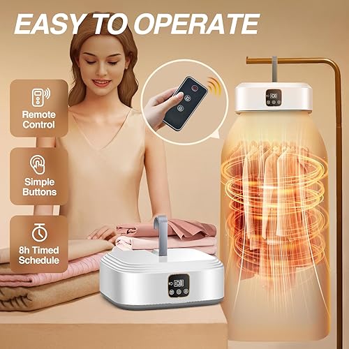 Miniatura 5 de Secadora de ropa portátil, mini secadora para lavandería, pequeña secadora eléctrica compacta plegable para viajes, RV, hogar y apartamento