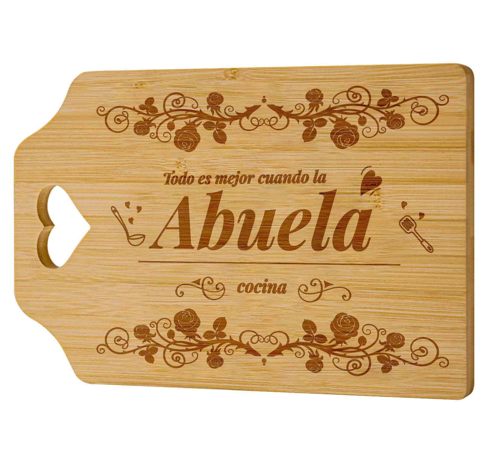 Planche a decouper bambou pour mamie idee cadeau cuisine gravée
