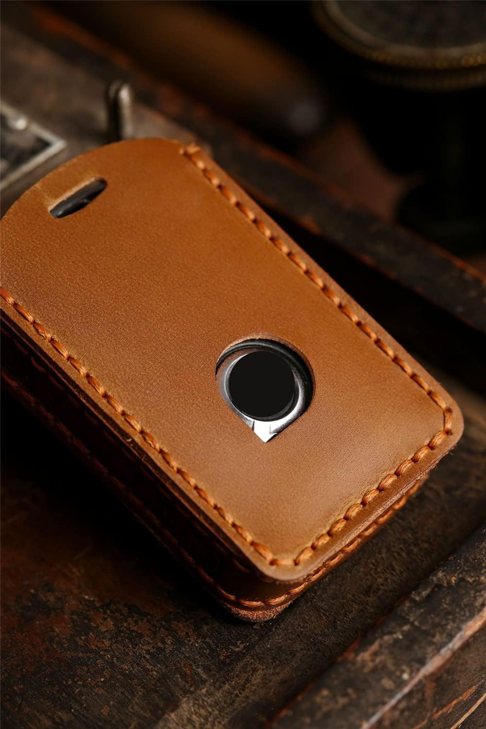 Handmade Leather Key Fob Case Holder Compatible for Volvo XC60 XC90 S90 V90 XC40 T5 T6 T8