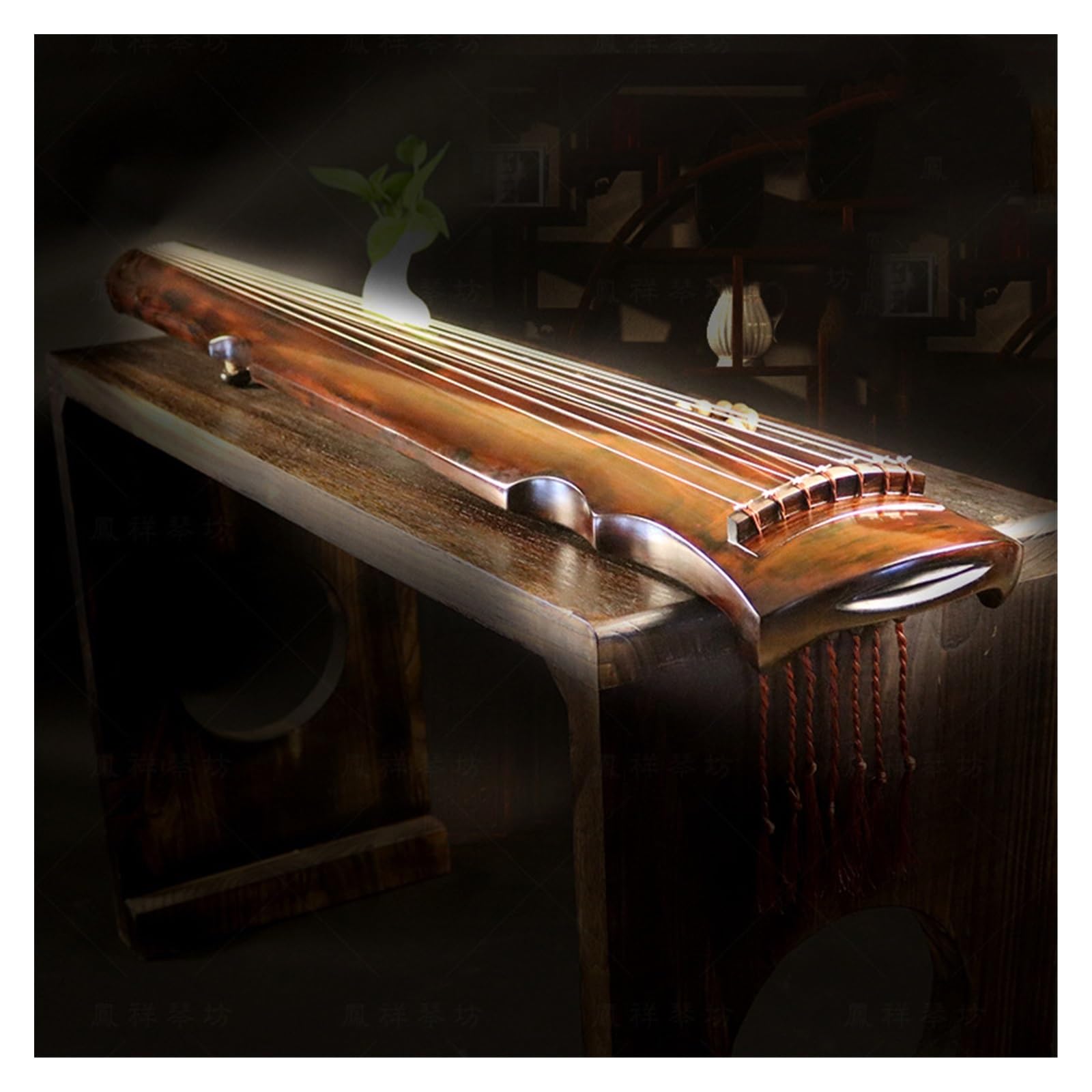 Profesjonalny Instrument Strunowy Guqin Guqin Siedmiostrunowa Cytra Wykonana Z Drewna Cedrowego To Profesjonalny Instrument Do Gry