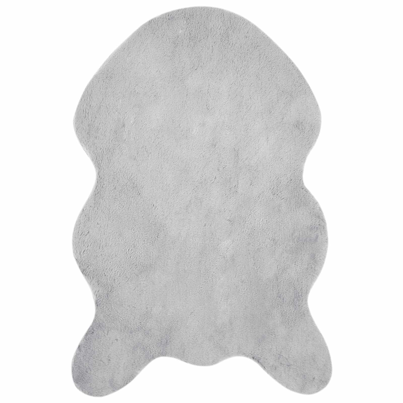 Tapis de salon rectangulaire gris 60x90 lavable et antidérapant Olite