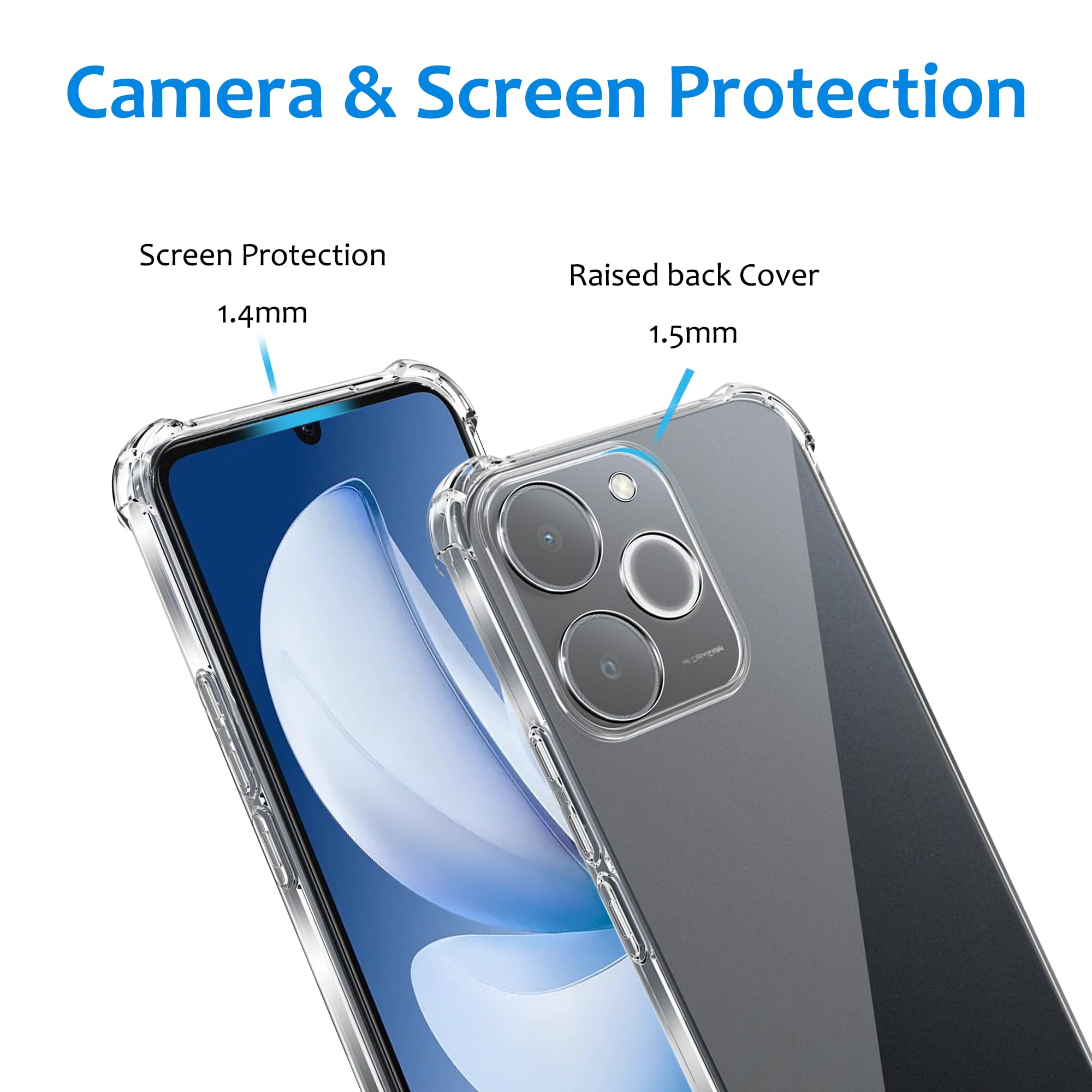 CAUHENYEE Trasparente Cover per Realme Note 70 4G / 70T Custodia