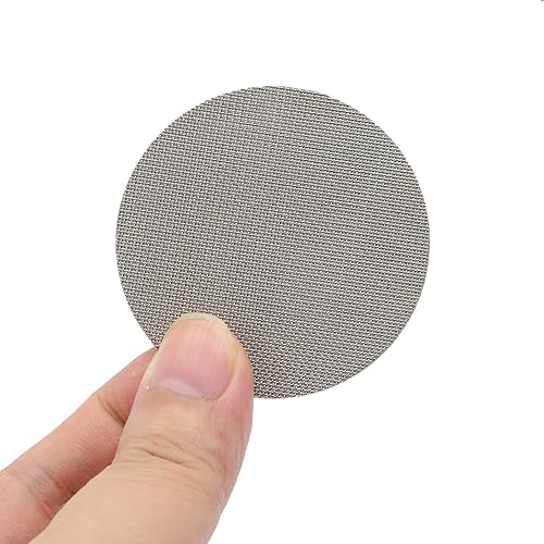 Miniatura 3 de Paquete de 2 pantallas de disco de café de 2.303 in, placa de malla reutilizable de 0.067 in de grosor para cesta de filtro de portafiltro de