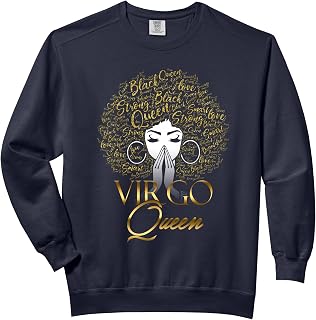 Virgo Queen Strong Smart Black Lives September Birthday Comfort Colors Adult Sweatshirt