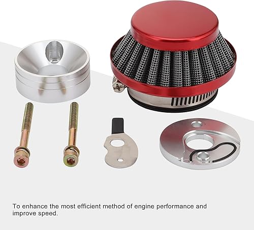 Miniatura 3 de GOOFIT Kit de estrangulador de filtro de aire rojo de repuesto para 2 tiempos, 23 cc, 33 cc, 43 cc, 47 cc, 49 cc, MOTOVOX MVS10 Dirt Mini Pocket