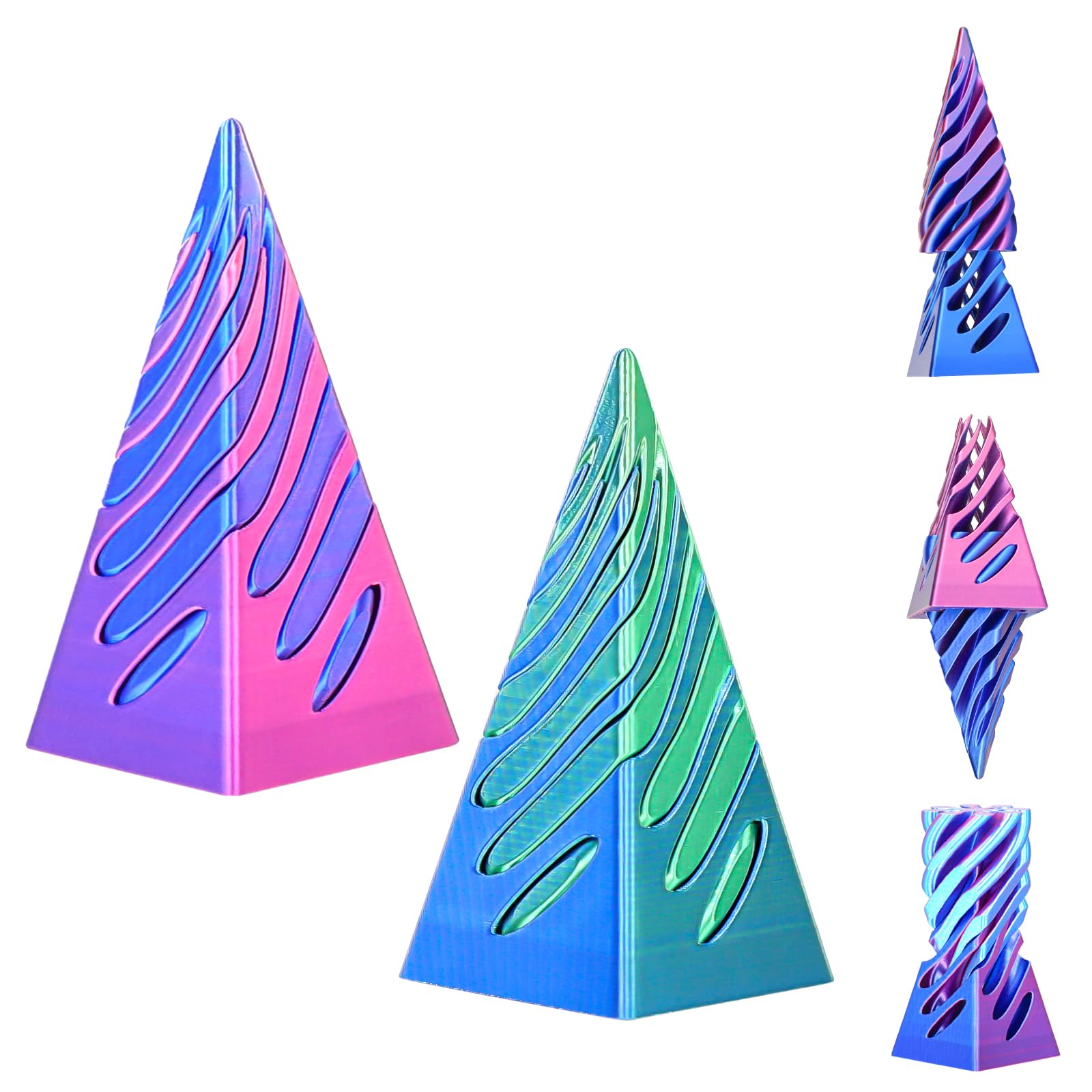 Amazon.com: 2 Packs Impossible Pyramid Passthrough Sculpture