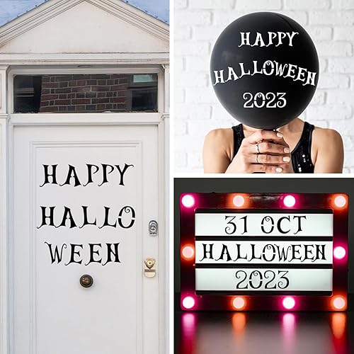 Miniatura 5 de 36 Pcs 4 Inch Halloween Letter Stencils Numbers Stencils Templates, Reusable Plastic DIY Alphabet Stencil Number Templates for Drawing On Wall,