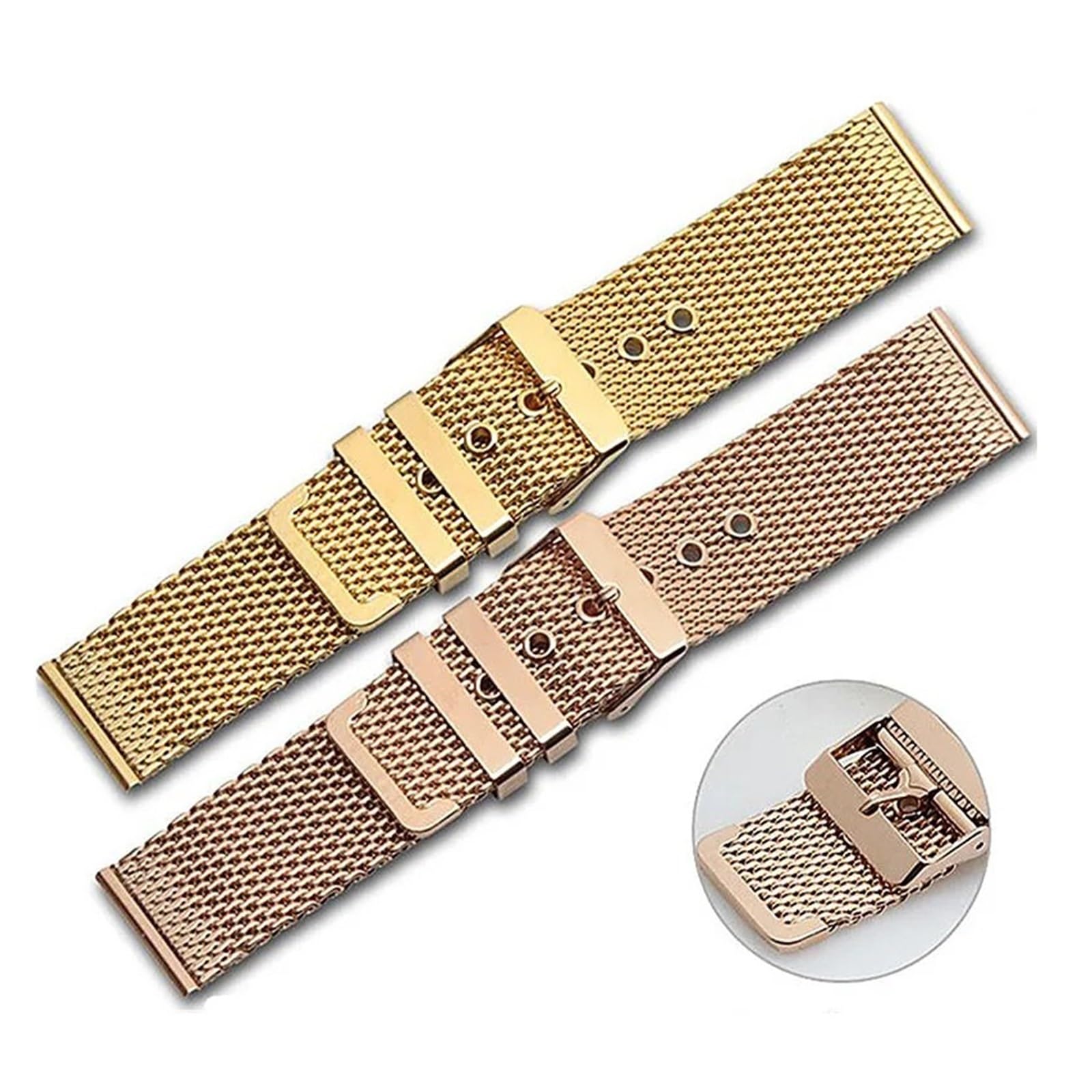 Cinturino universale in acciaio inossidabile con cinturino milanese 18mm 20mm 22mm 24mm Uomo Donna Bracciale con cinturino di ricambio in metallo oro rosa