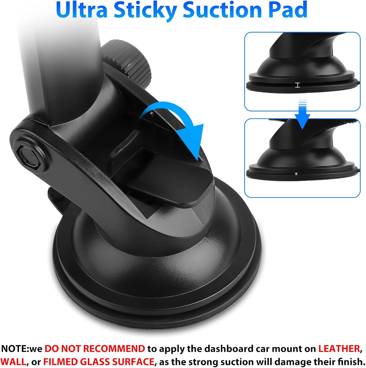 Car Tablet Mount Holder, 2 in 1 Universal Windshield & Dash Mount, Adjustable Car Phone Holder with Suction Cup Compatible with Samsung Galaxy Tab/iPad Mini Air Pro/Kindle Switch/iPhone 12 11 Pro Max