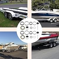 Vista 6 de Kit de cojinete de eje de remolque de barco L68149 L44649 con cubiertas antipolvo de remolque de 1.98 pulgadas, sellos de grasa de 171255TB, tuercas