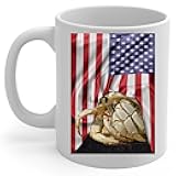 American Themed Design with Brown Ball Python Coffee Mug White Ceramic Tea Cup 11oz Wild Animal Lover Gifts