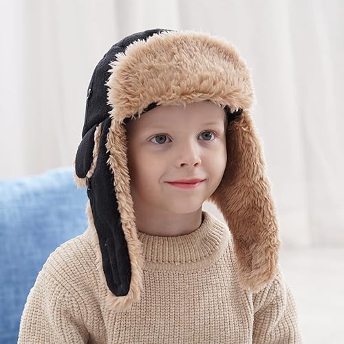 Miniatura 2 de Connectyle Sombrero de invierno para niños pequeños con solapa para las orejas, sombrero cálido