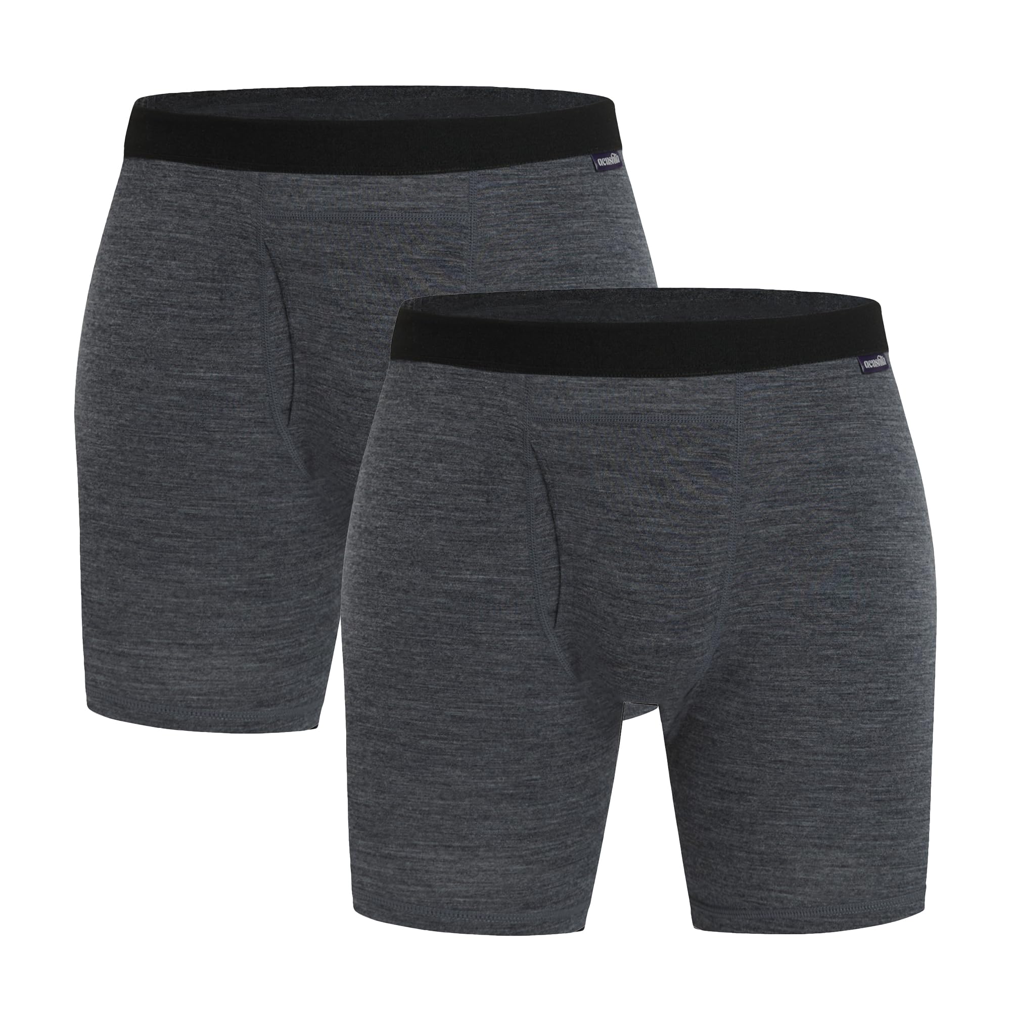 ACUSHLA Merino Wool Underwear for Men - Breathable Soft Odor Control Boxer Brief Base Layer Trunk Underpant Undies