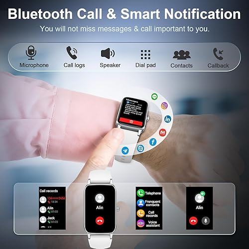 Miniatura 2 de Reloj inteligente para hombres y mujeres (respuestahacer llamadas), 2025 HD Touch Fitness Tracker 1.57" Smartwatch con frecuencia cardíacamonitor de