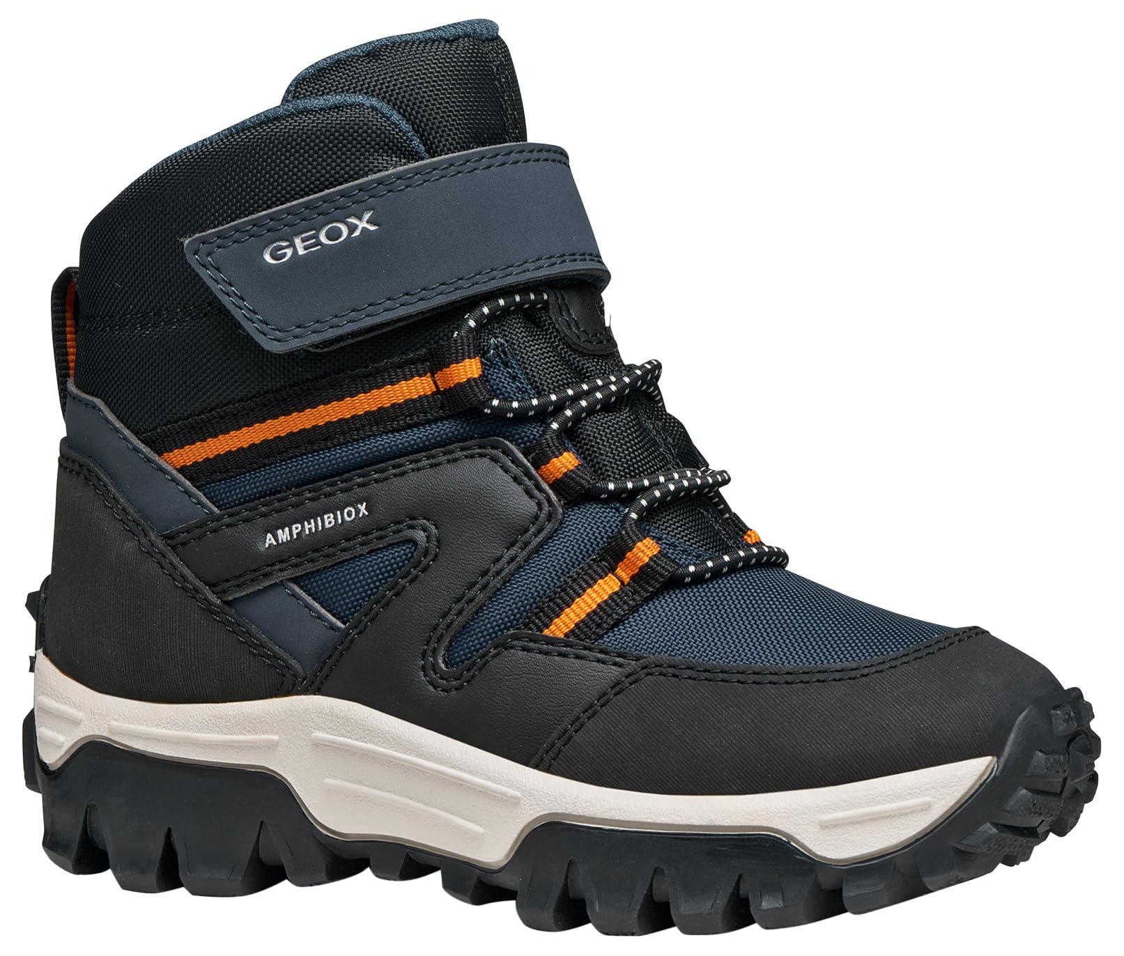 Geox Boys J Himalaya Boy B AbxAnkle Boot, Navy Orange, 11.5 UK