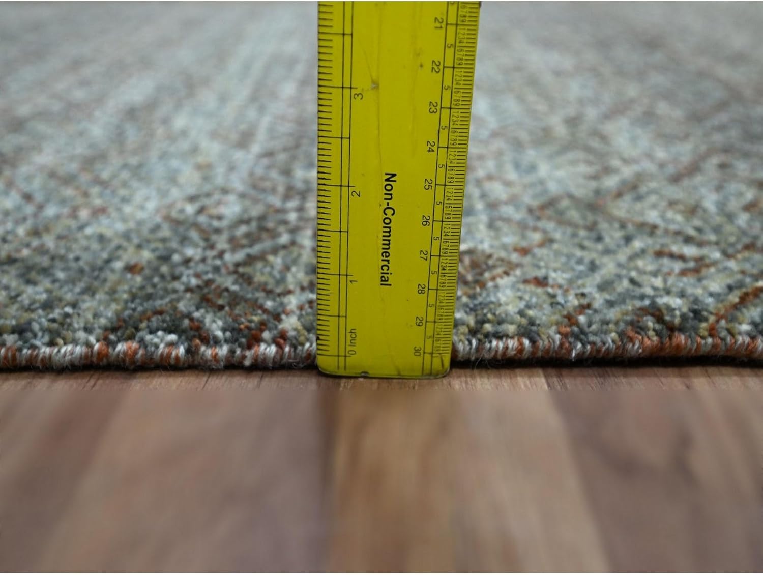 Hand Knotted Oriental Rug, Stone Gray, Soft Wool, Kohinoor Herat Pattern, Geometric Diamond Design, 3x5 Small Area Rug