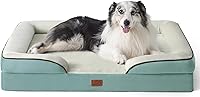 Vista 388 de Bedsure - Cama ortopédica XXL para perros, sofá cama lavable para perros gigantes, espuma de soporte con funda extraíble y lavable, forro Marrón