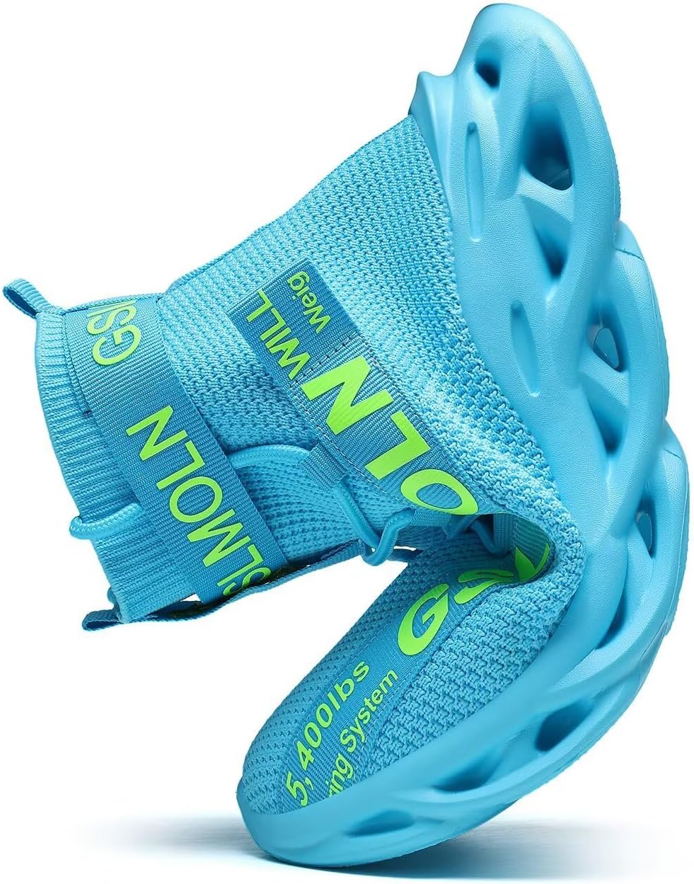 Jakcuz Men's High Top Sneakers Plus Size Breathable Gym Athletic Running Walking Tennis Comfortable Fashion Platform Shoes - Image 6