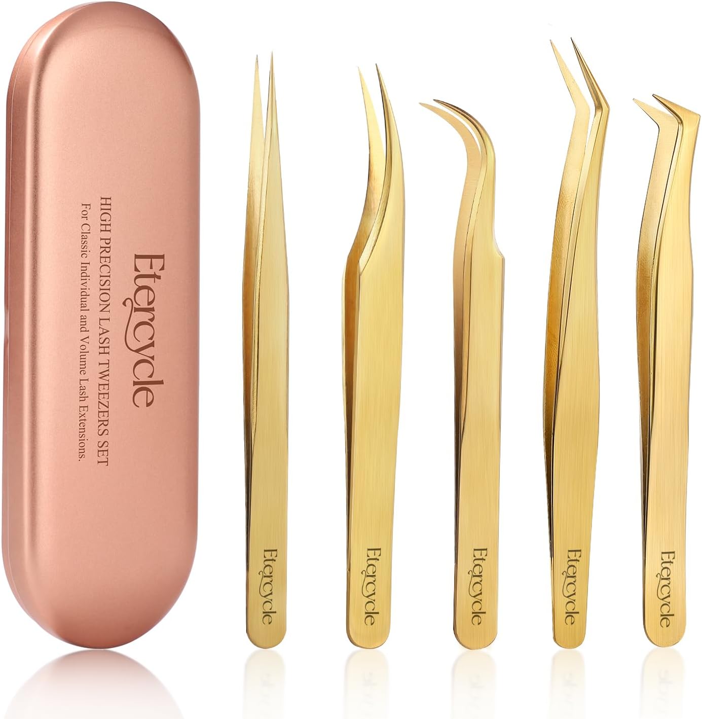 Etercycle High Precision Lash Tweezers Set – Includes ...
