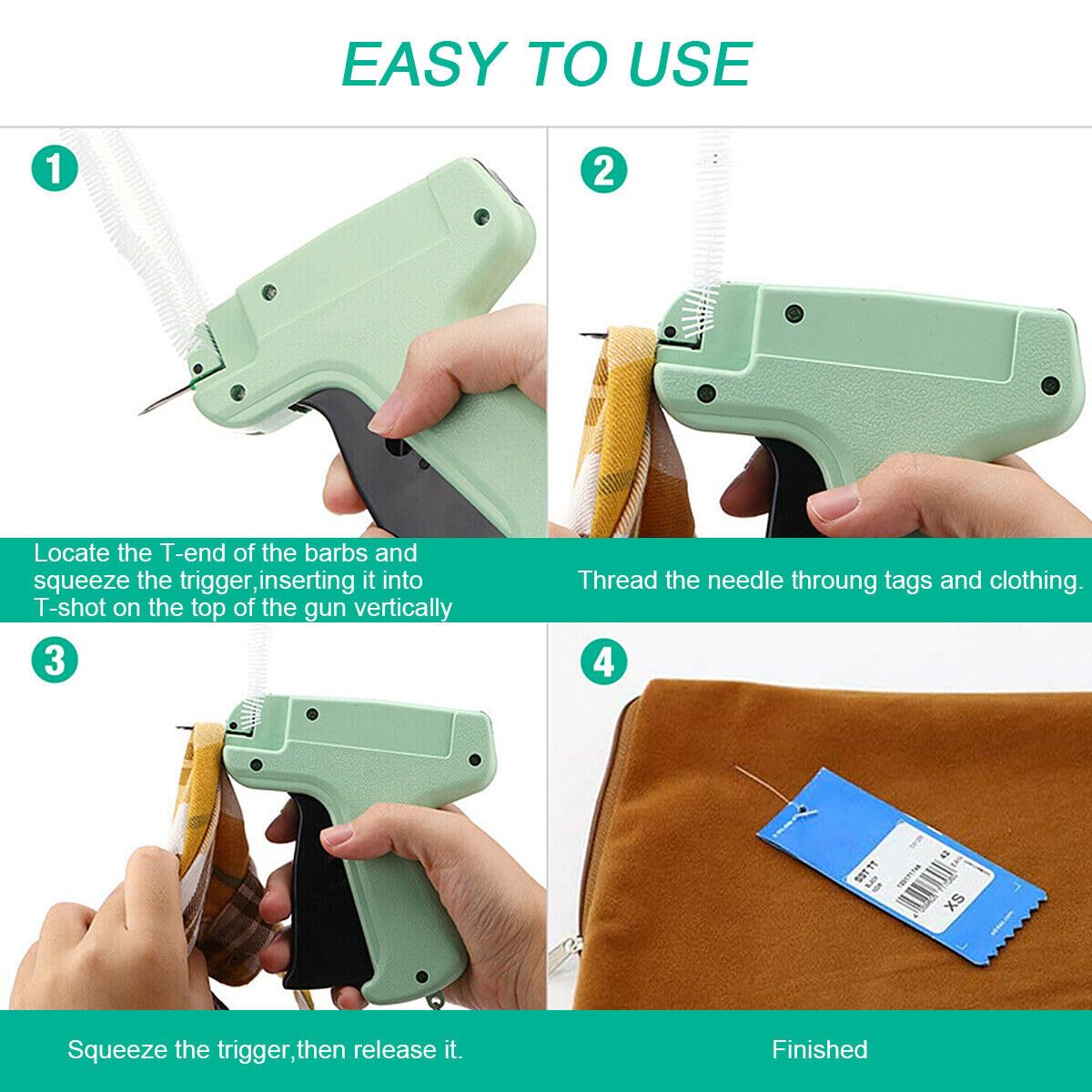 Kleding Prijskaartjes Gun Tools Kit met 5 Vervanging Tagging Gun Naalden en 5000 Tags Weerhaken Prijskaartjes voor Boutique Kleding Winkel Magazijn Consignatie
