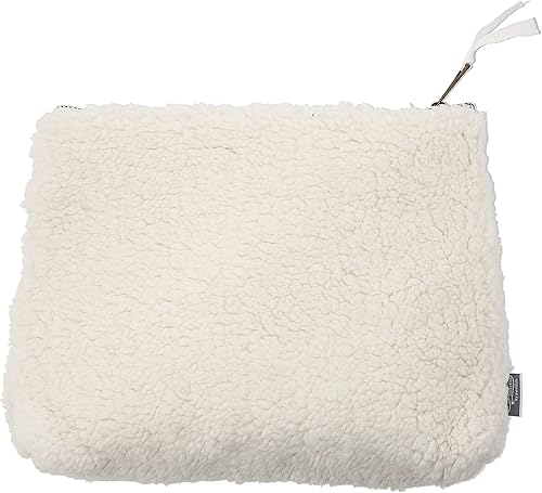 Miniatura 4 de Pavilion Gift Company Bolsa de maquillaje para mujer, blanco, marrón, 8" x 10", Blanco, marrón, Bolsa de maquillaje