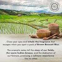 Vista 6 de Pride Of India - Arroz Basmati marrón extra largo - Grano saludable envejecido naturalmente, tarro de 1.5 libras