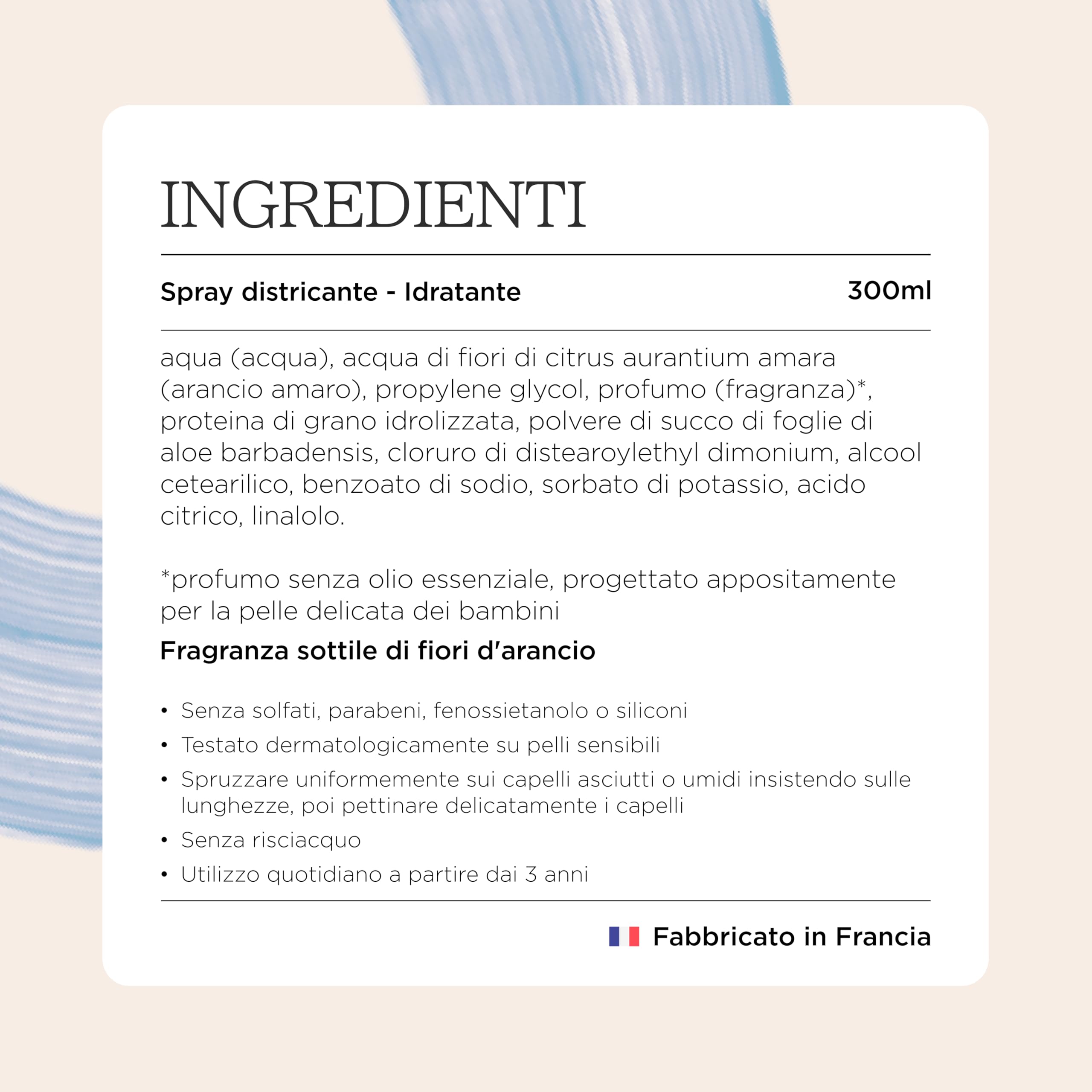 MINOIS PARIS – Spray Districante Bambino Tutti i Tipi di Capelli Senza Risciacquo – Lunghi, Spessi, Ricci - Idrata e Fortifica - Dai 3 Anni - 98% Ingredienti Naturali – Made in France - 300ML