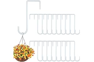 24 Pack Vinyl Fence Hooks | 6 Inch Outdoor Hooks for Vinyl...