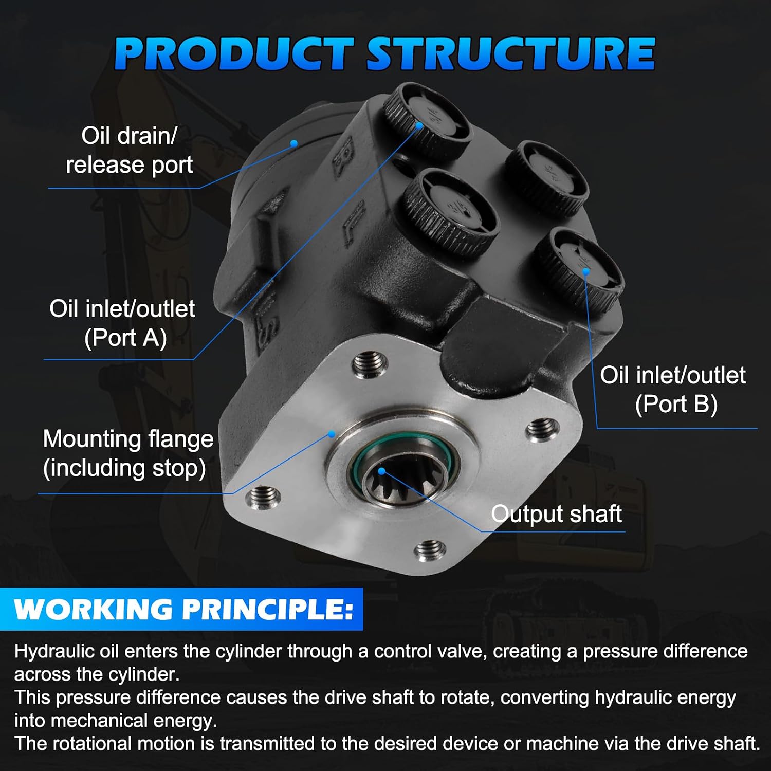 1pcs Hydraulic Motor Steering Valve 211-1007-002 211-1007 for Eaton Char-Lynn 3 6 12 Series