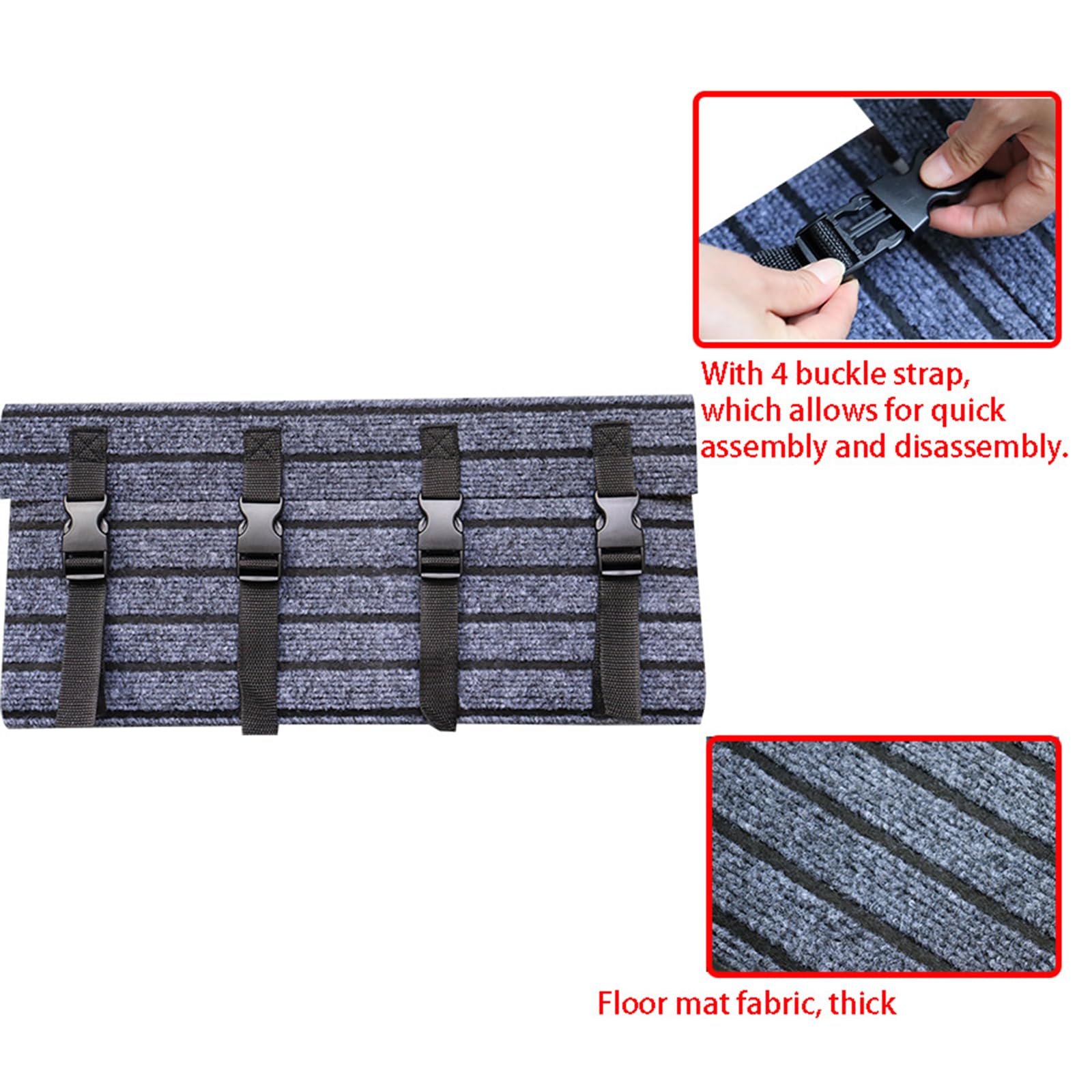 Motorhome - Alfombrilla protectora ajustable antideslizante con reflectante, fácil de instalar para pedales, accesorios de camping