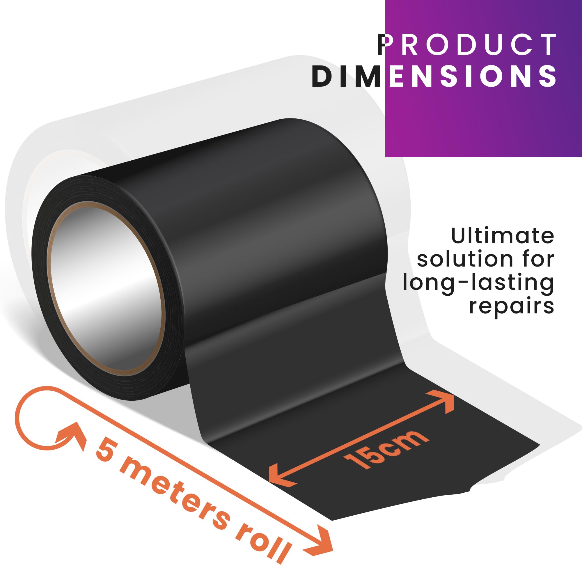 HOMIK 3Pcs 5cmX2.5m Ruban Adhésif étanche Extrêmement Puissant Pour L Exterieur Et L Interieur Bande De Reparation Toit Resistant Aux Uv Duct Tape Auto Soudant 1071271248