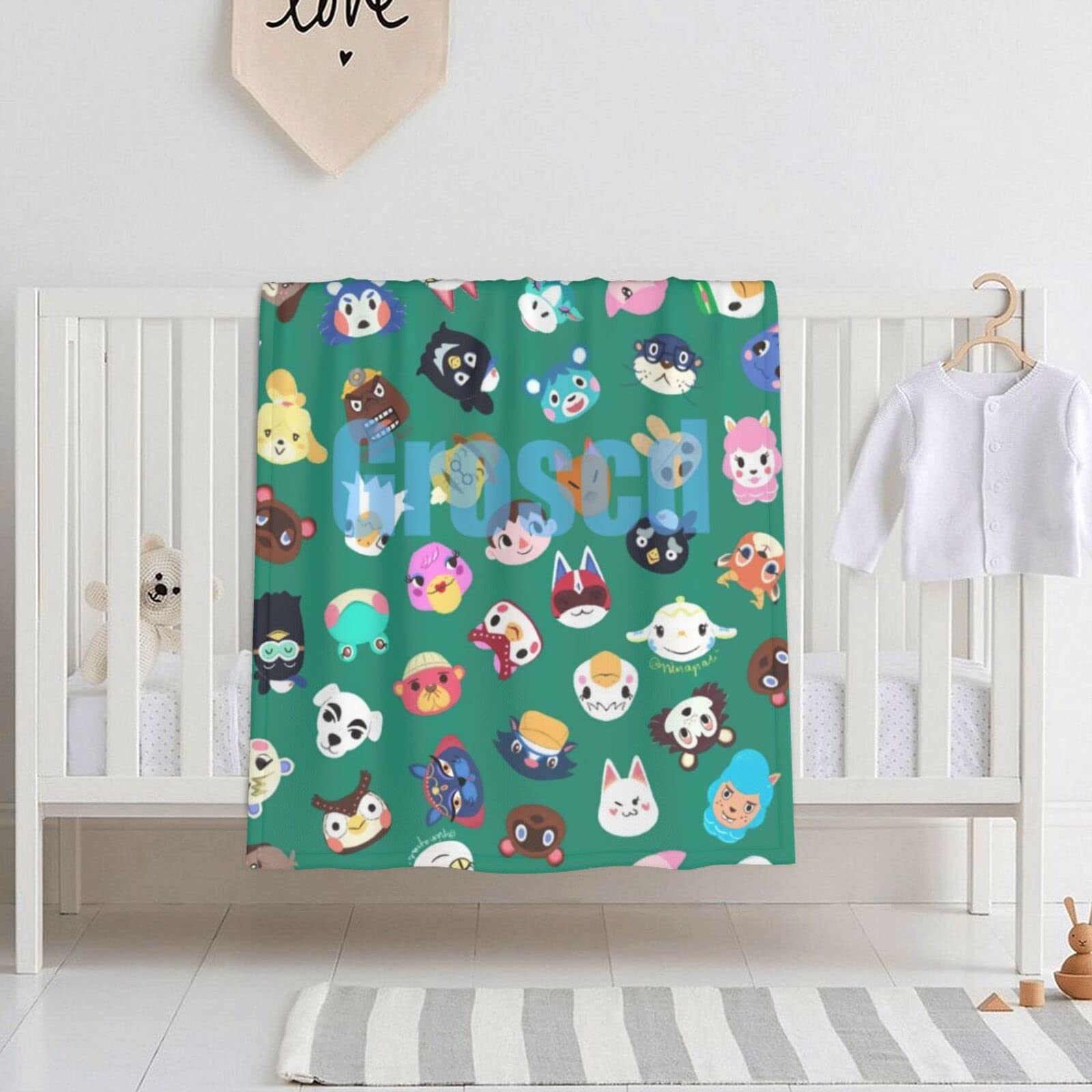 Animal Crossing Baby Blanket 40x30in Polyester Fluffy Breathable Newborn