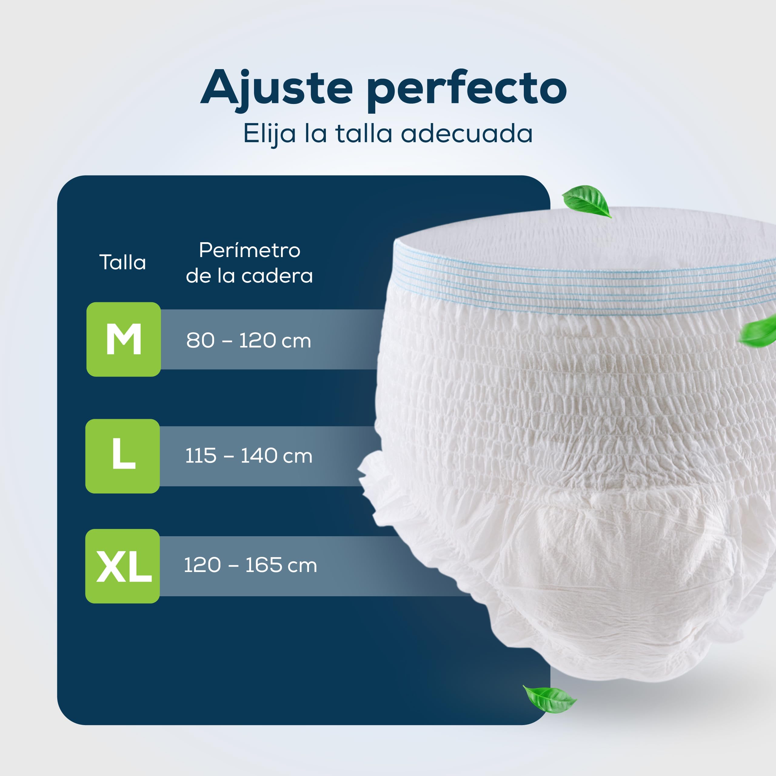 Sensalou Pants 120 Pañales Adultos M - Pañales Desechables Incontinencia | Absorción 2480 ml, protección antifugas severa y nocturna. Diseño anatómico transpirable con certificación Dermatest.