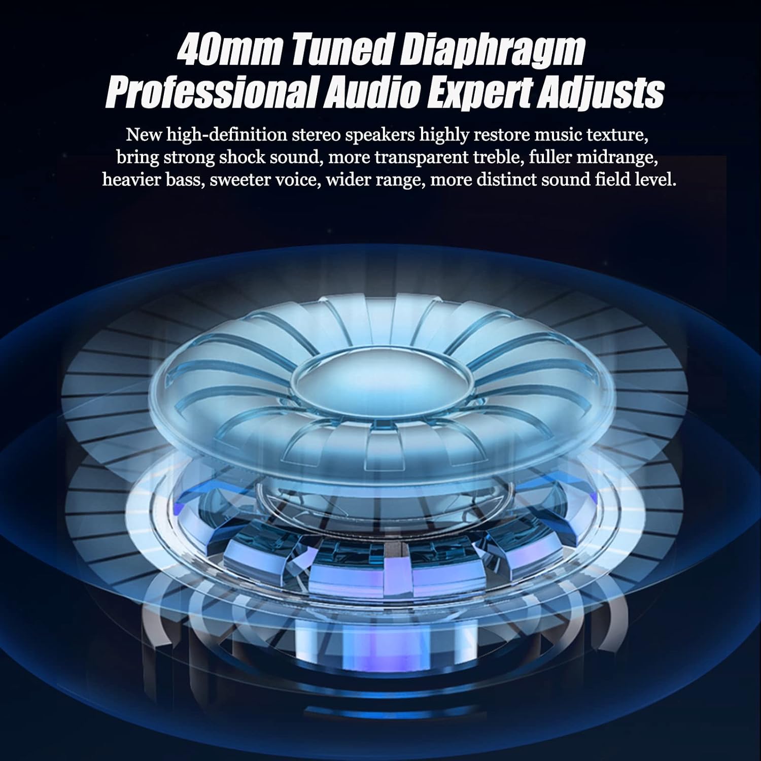 40mm Tuned Diaphragm Speakers