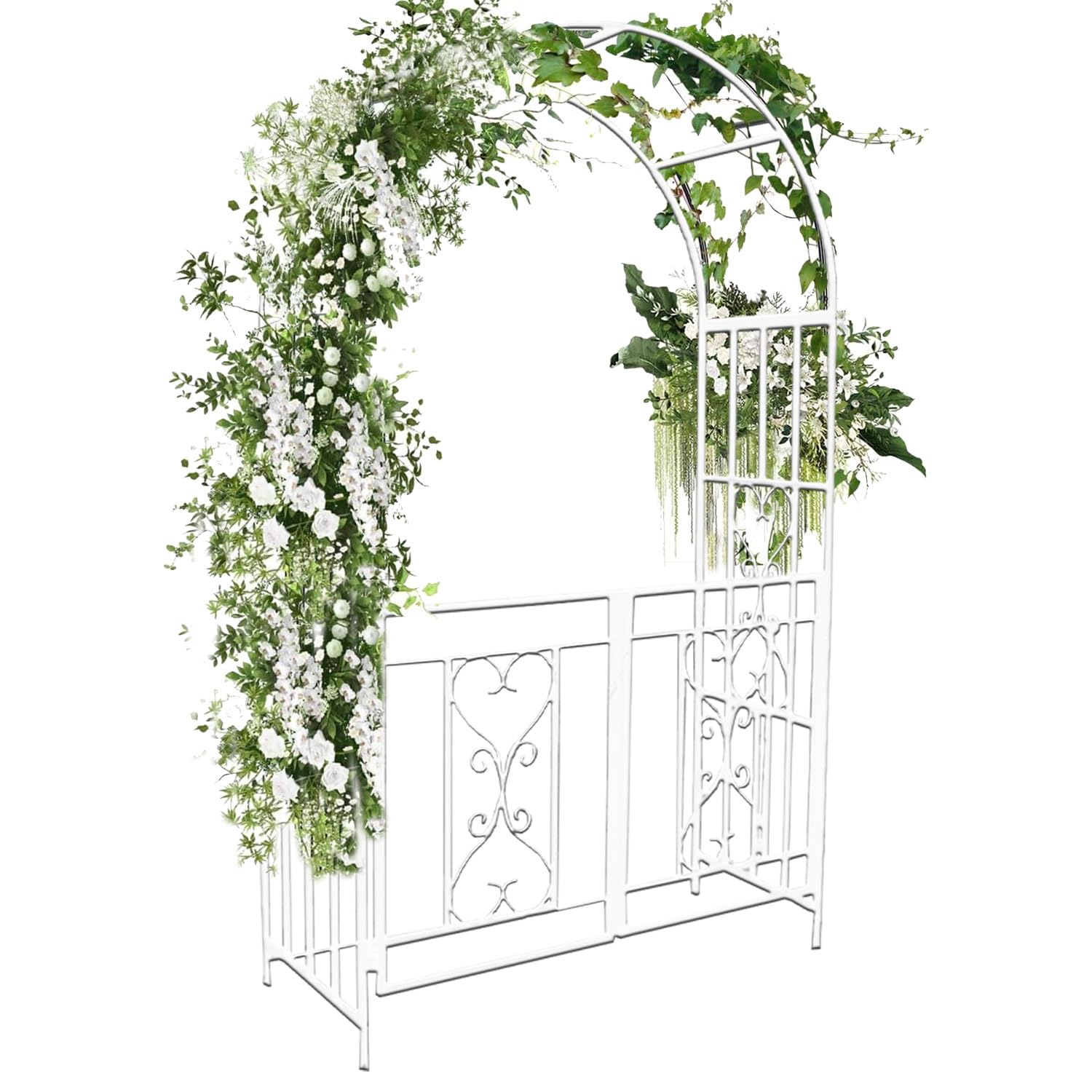 Cenador decorativo para terraza y cenador con puerta para eventos exteriores