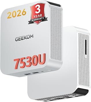 GEEKOM A5 Pro Office Mini PC AMD Ryzen5 7530UBeat 7430 16GB RAM&1TB SSD