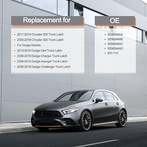 Miniatura 2 de SYERAL Actuador de bloqueo de puerta trasera para puerta trasera de puerta elevadora 931-714, actuador de pestillo de maletero, actuador de maletero